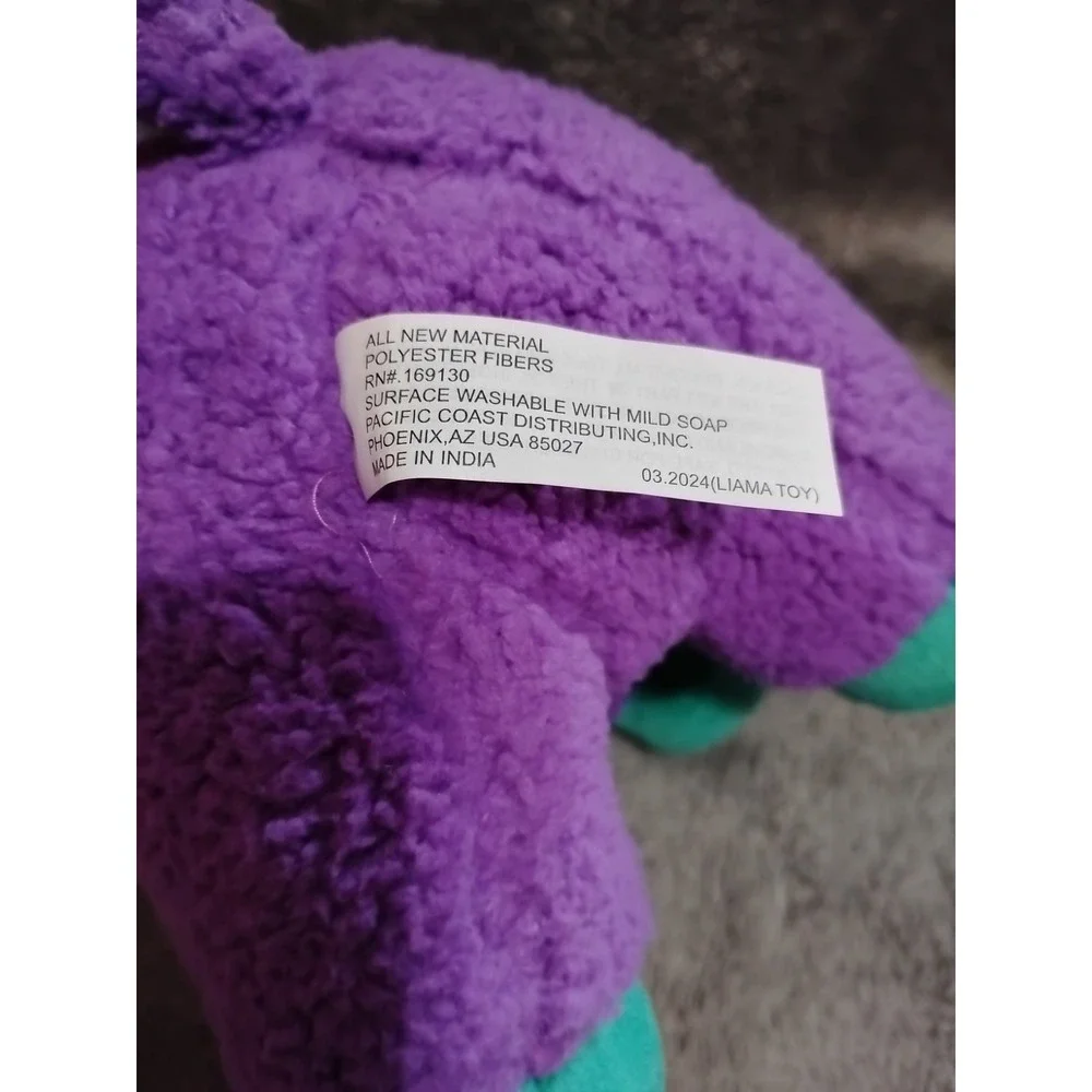 Pet‎ Smart Legend Squeaky Purple Llama Plushed Stuffed Animal 15